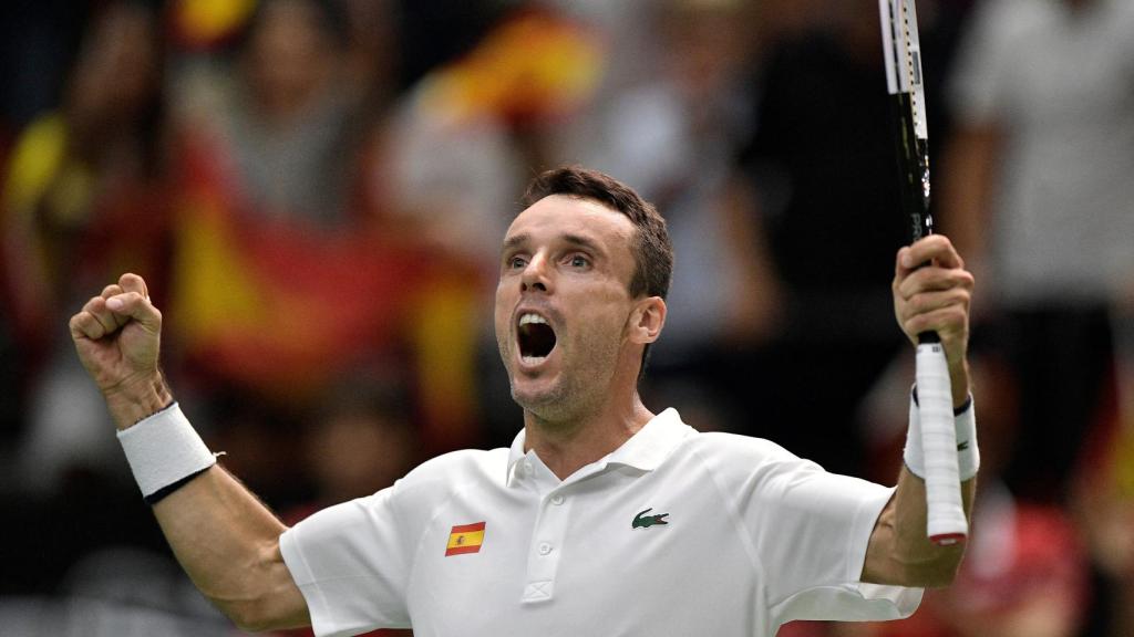 Bautista celebra su triunfo frente a Pospisil.