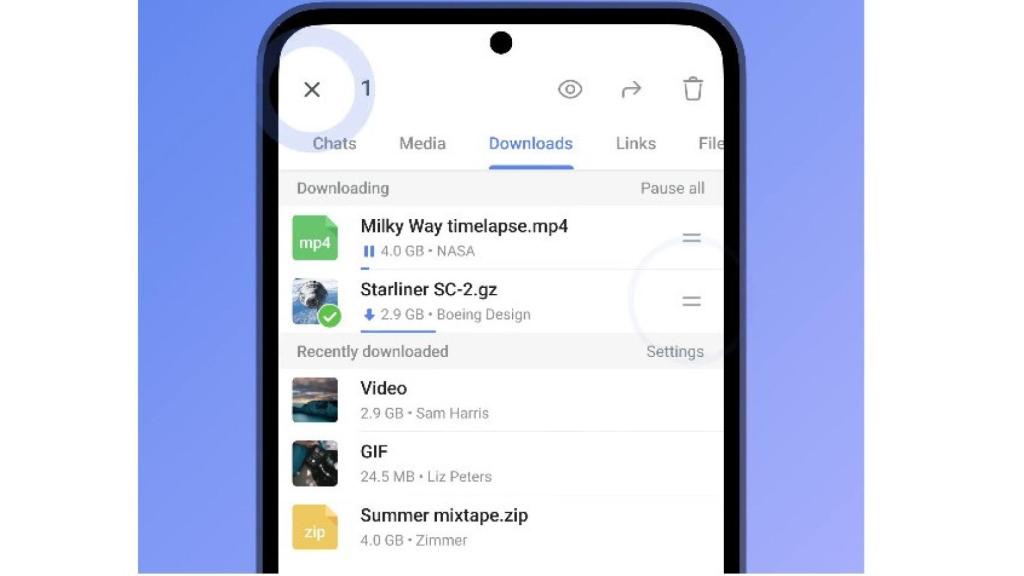 Gestión de descargas