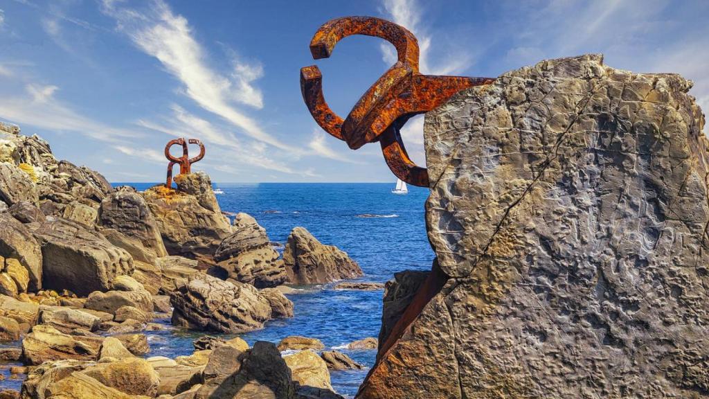 Imagen del Peine del Viento, en San Sebastián.