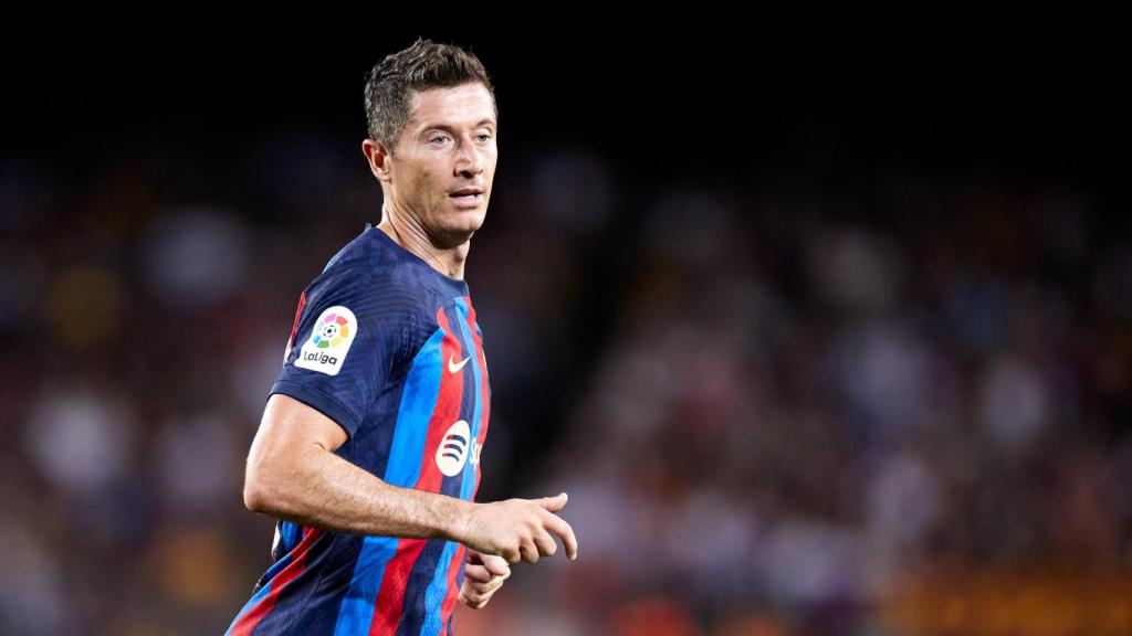 Robert Lewandowski, durante un partido del FC Barcelona