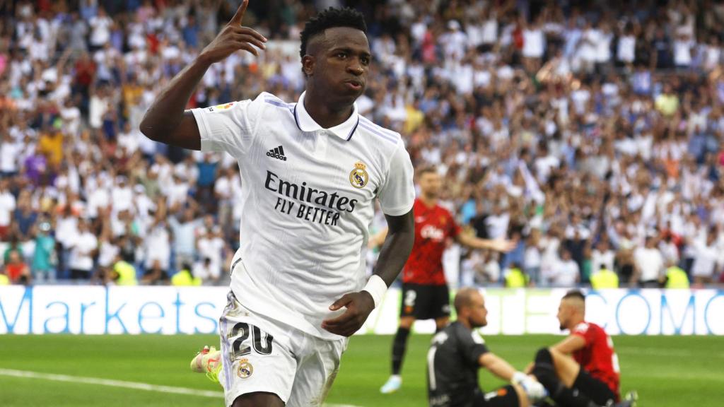 Vinicius celebra un gol contra el Mallorca