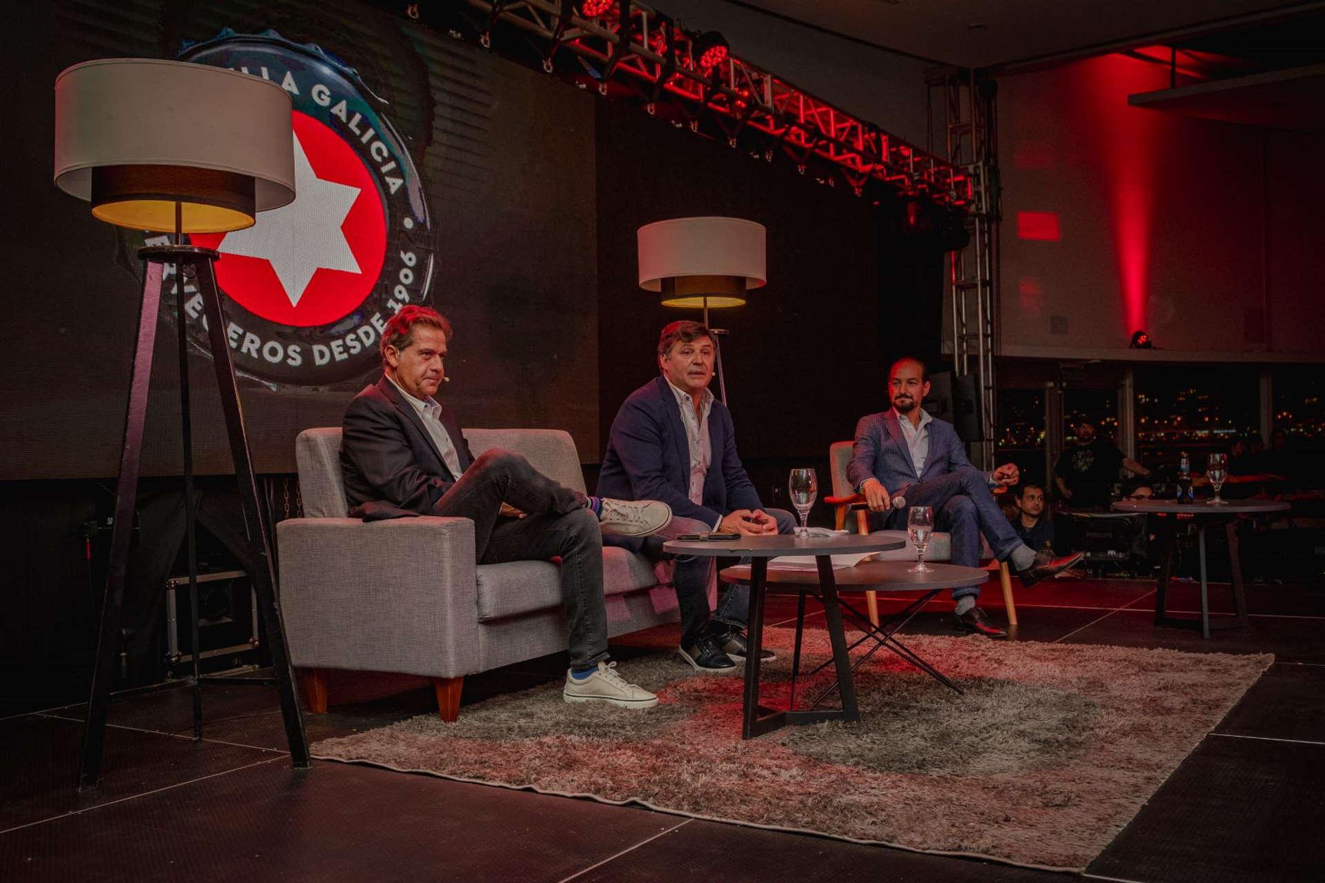 Ignacio Rivera, Daniel Rama y Antonio Viejo en el evento de celebración