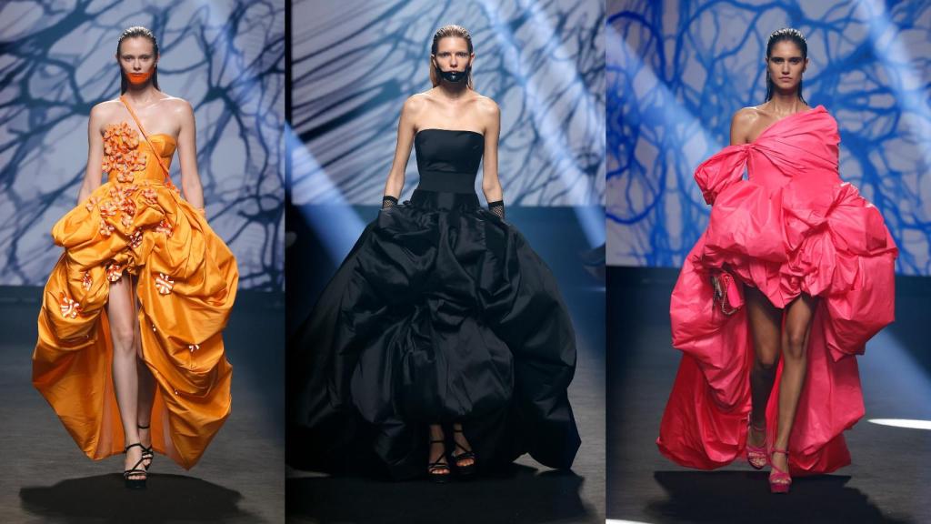 Modelos del desfile de Roberto Diz para las 76ª MBFW de Madrid.