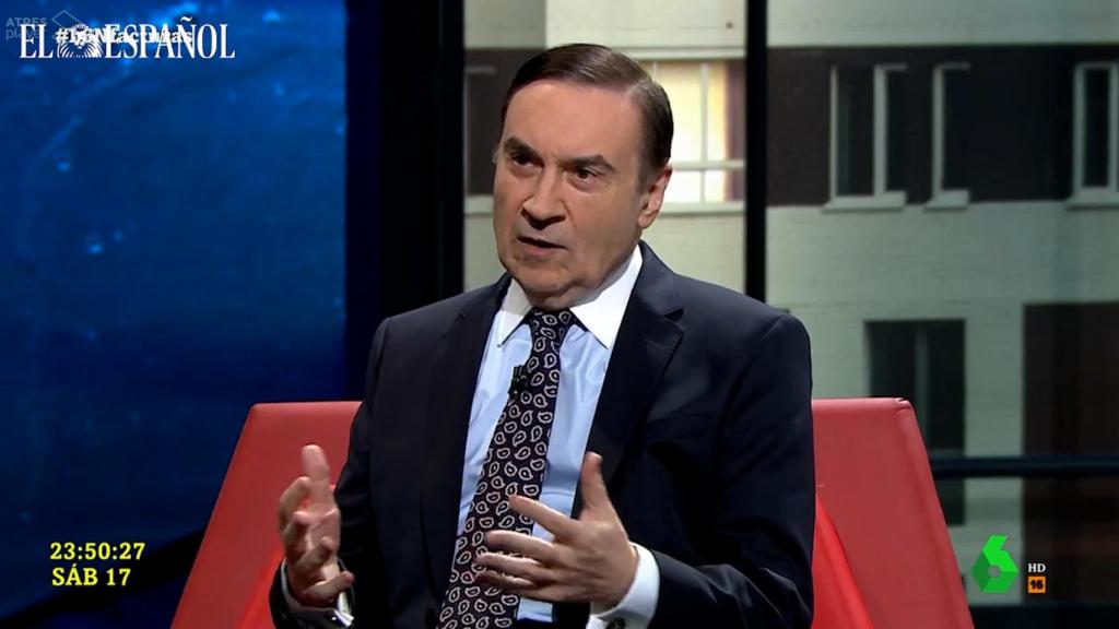 Pedro J. Ramírez, director de EL ESPAÑOL, durante su intervención en 'laSexta Noche'.