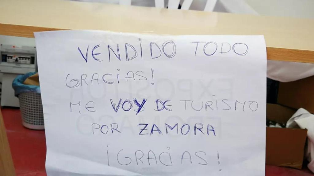 Cartel de todo vendido