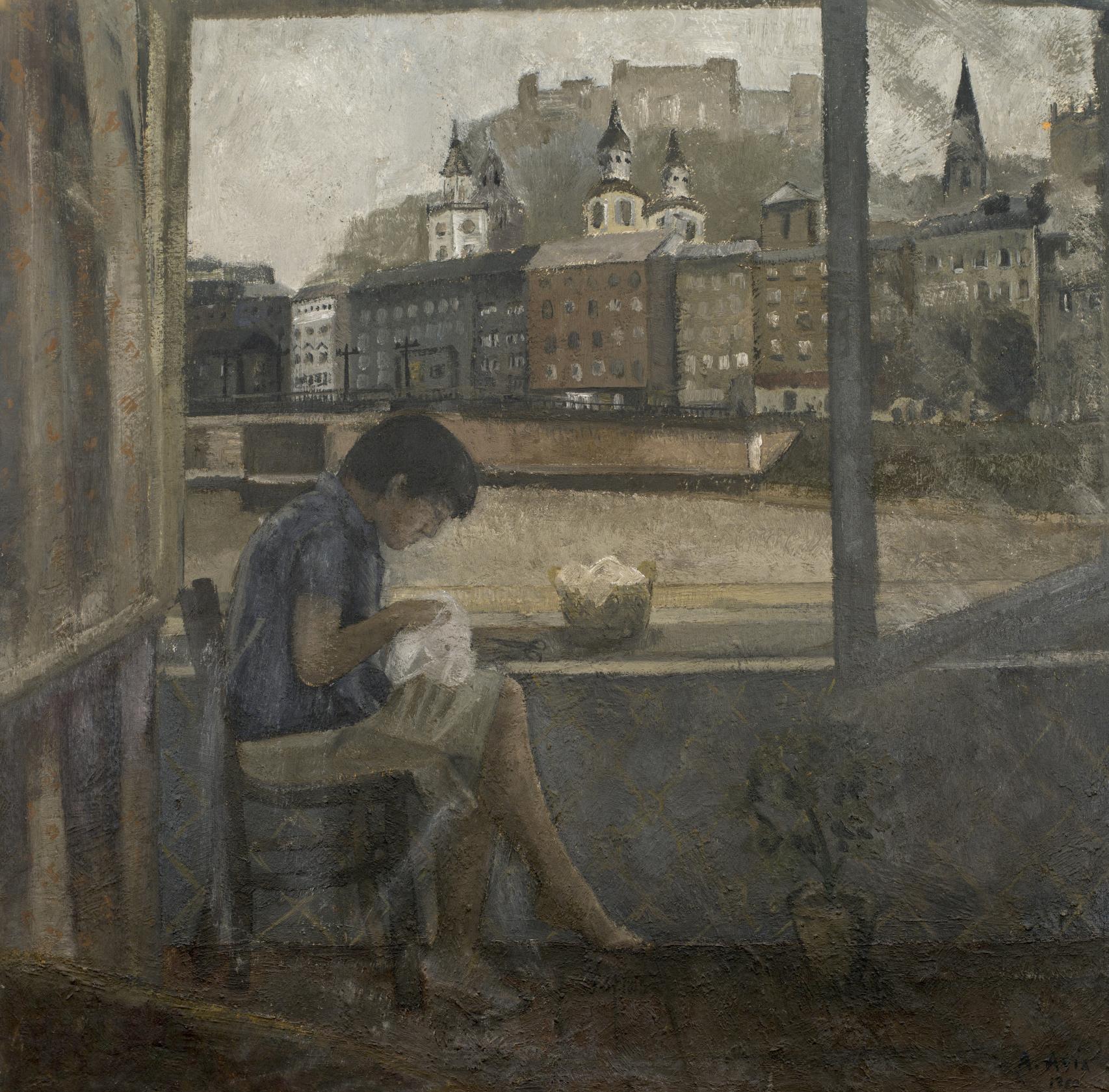 'Autorretrato en Salzburgo', 1960. Colección Maruja Avia Peña
