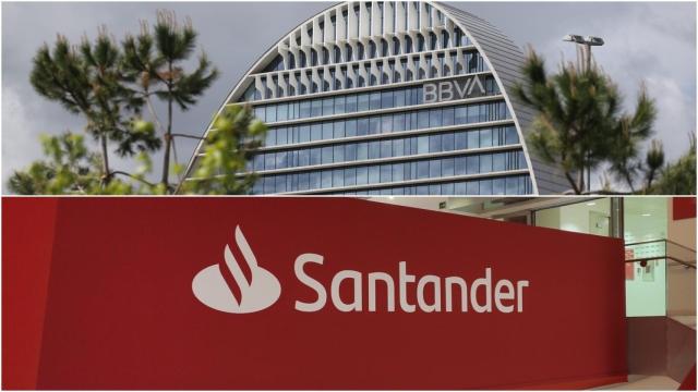 Logos de Santander y BBVA.