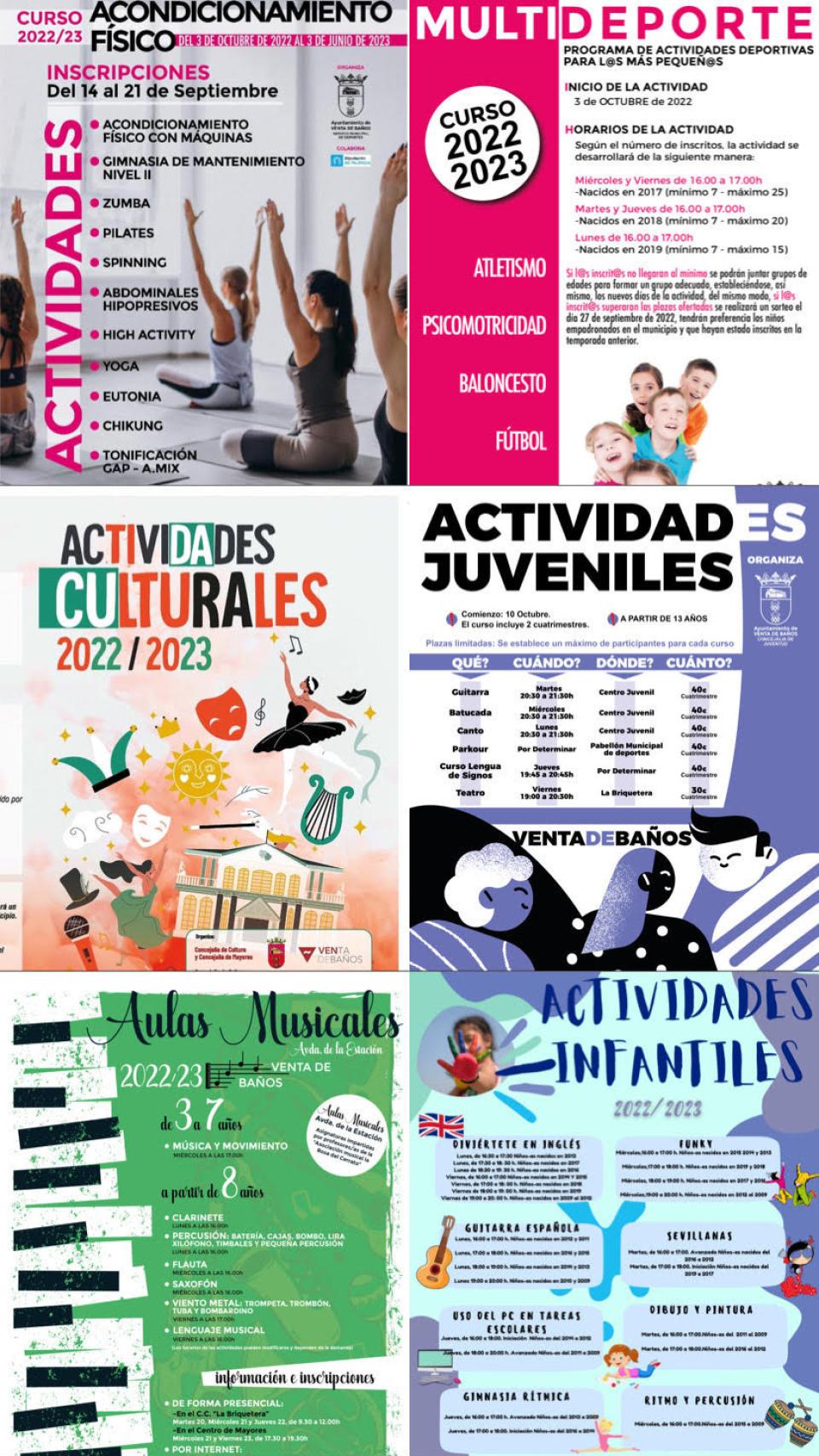 Cartel de las actividades