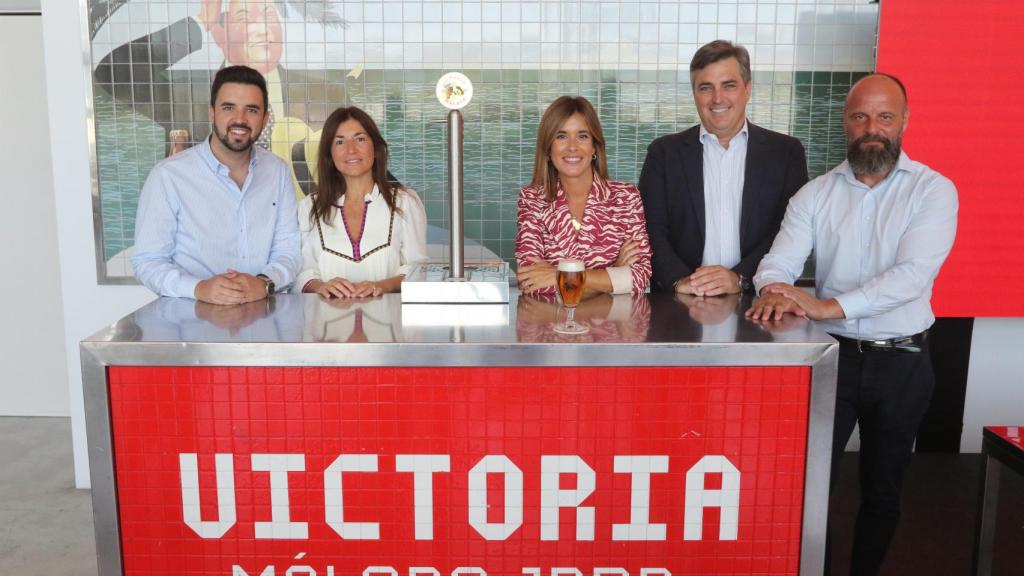El equipo de Cervezas Victoria, durante la presentación del concurso.