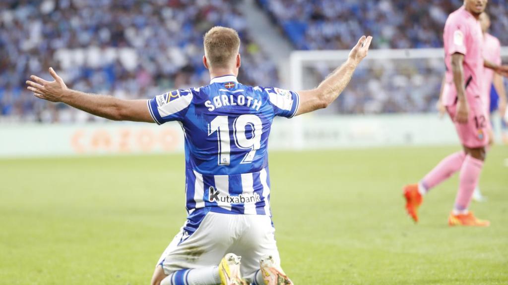 Sorloth protesta una acción contra el Getafe