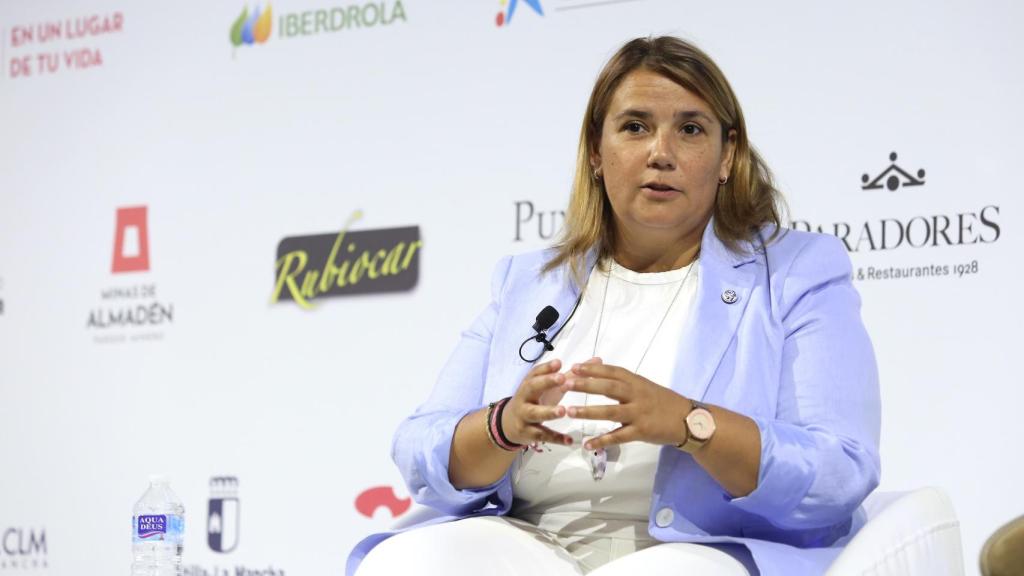 Tita García, alcaldesa de Talavera, en una imagen reciente de Óscar Huertas en el Foro de Turismo de El Español El Digital CLM