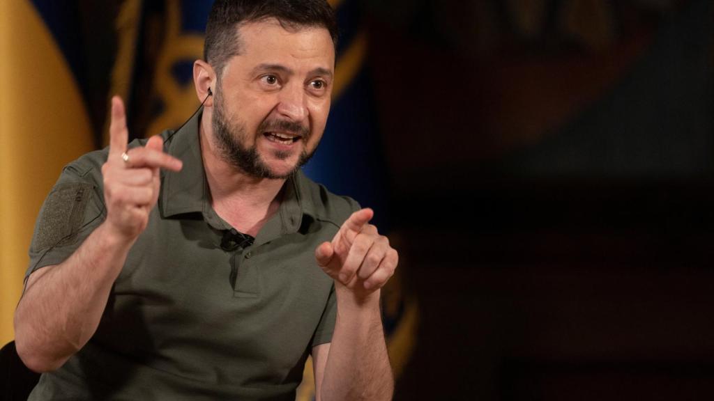 El presidente de Ucrania, Volodimir Zelenski, en una entrevista con Reuters.