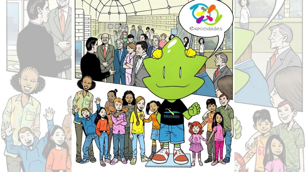 Ilustración del cómic del Eixo Atlántico.