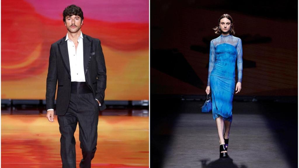 El actor gallego Javier Rey y la modelo, también gallega, Lorena Guitián