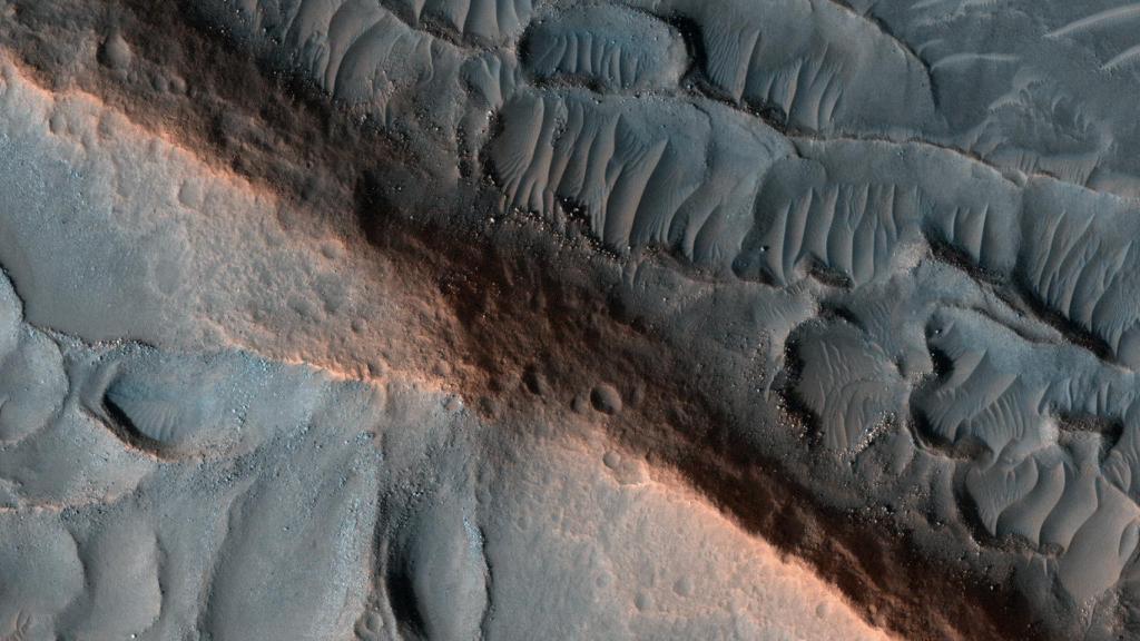 Crestas en Cydonia Mensae. NASA/JPL-Caltech/UArizona