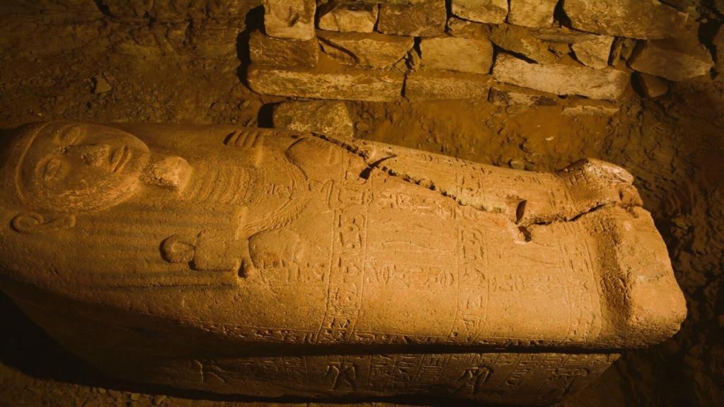 Imagen del sarcófago de Ptahemwia. Foto: Ministerio de Turismo y Antigüedades de Egipto