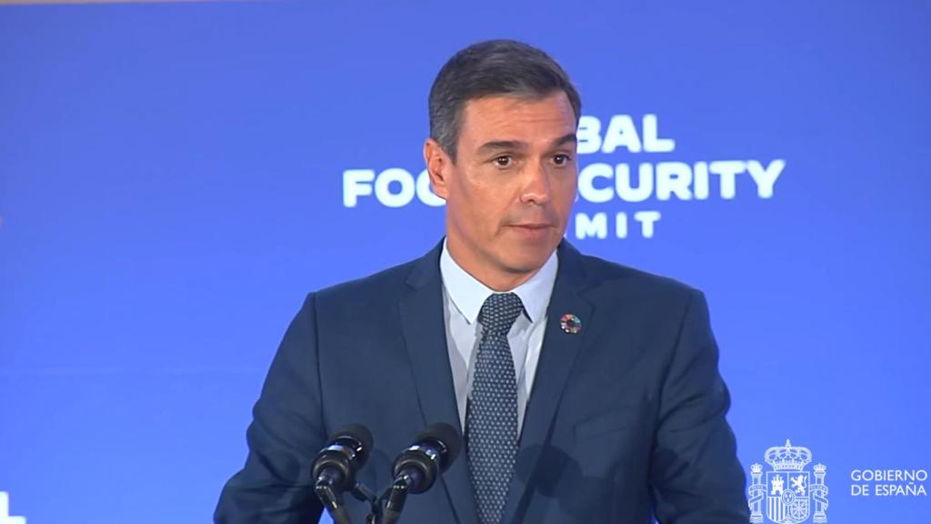 Pedro Sánchez, en la Cumbre Global por la Seguridad Alimentaria que ha presidido en Nueva York.