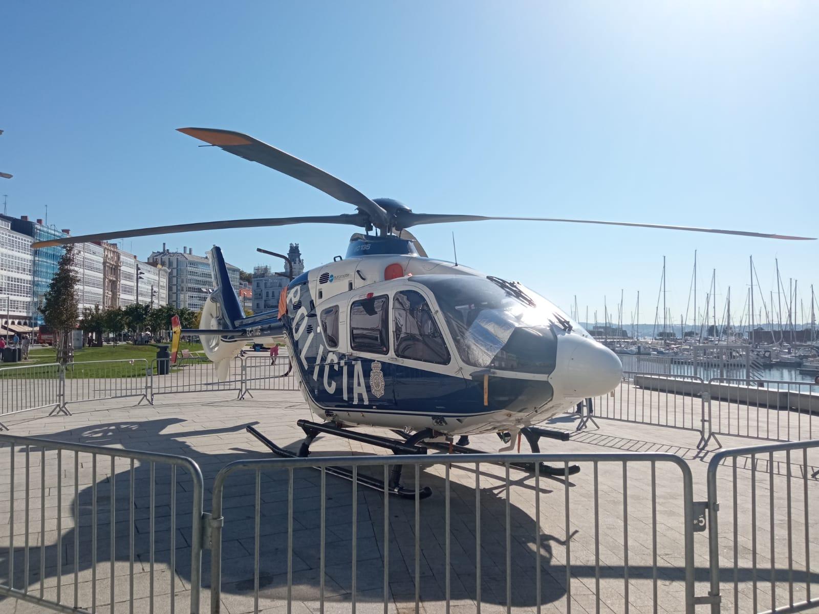 Helicóptero de la Policía Nacional en La Marina (Foto: Quincemil)