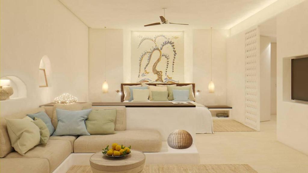 Una de las habitaciones del hotel La Zambra.