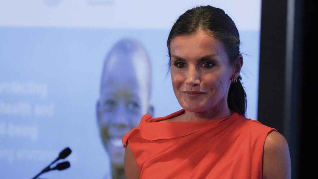 La Reina, durante su discurso en Nueva York.