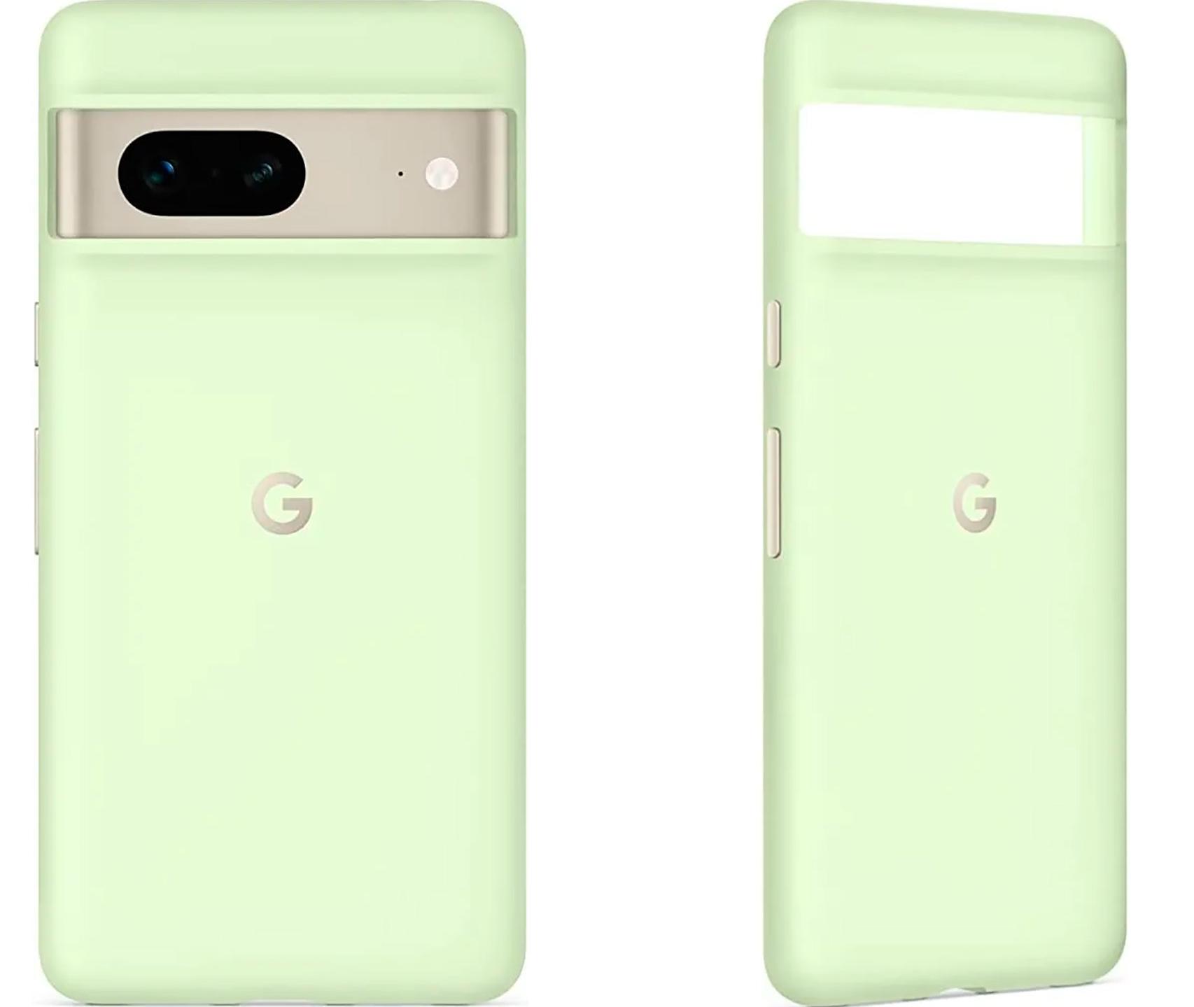 En verde/amarillo la funda oficial del Google Pixel 7