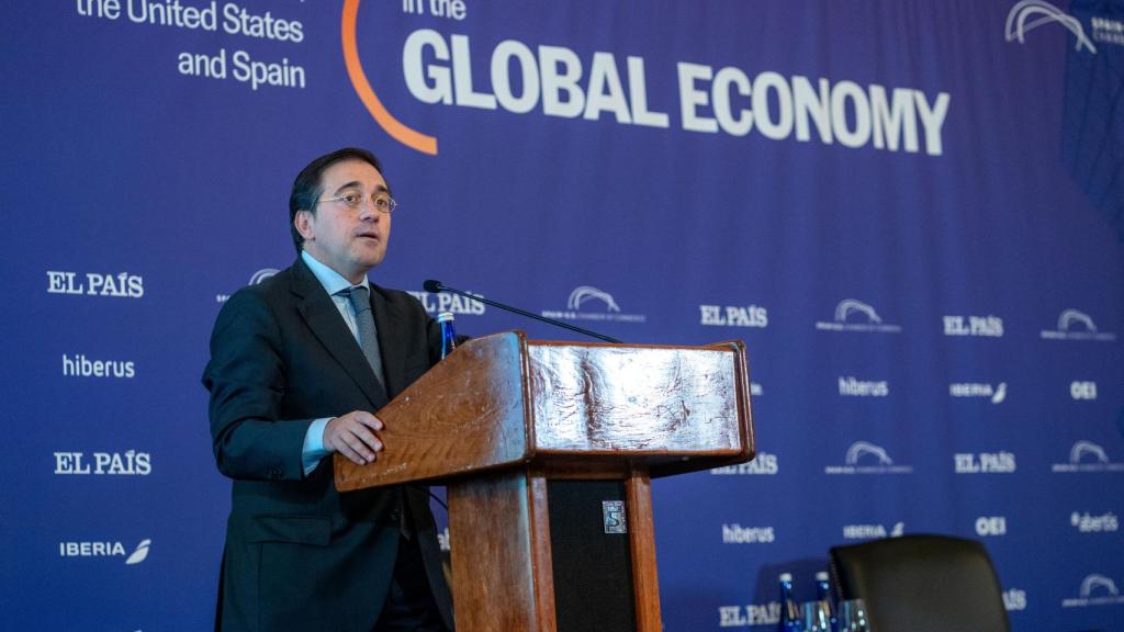 El ministro español de Exteriores, José Manuel Albares, este miércoles en Nueva York.