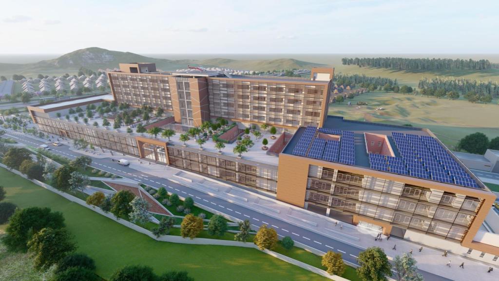 Así será el nuevo hospital de Sacyr en Chile.