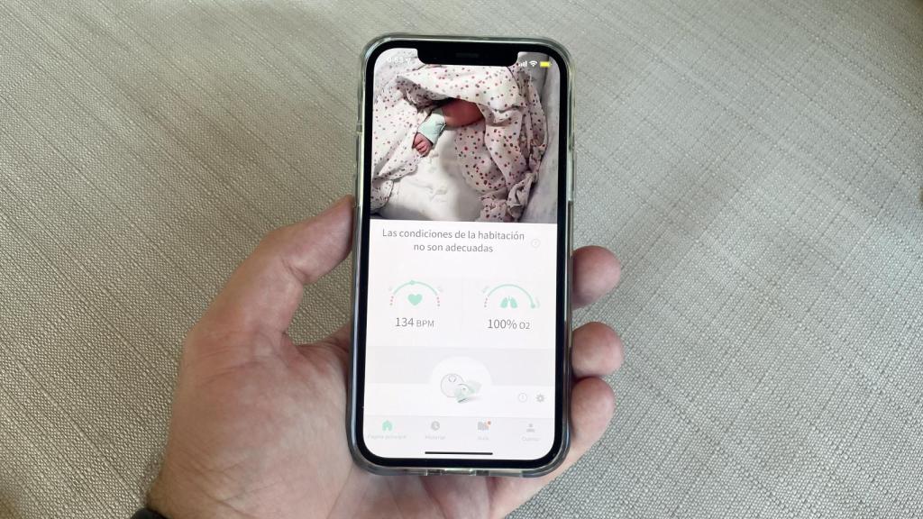 La aplicación para el móvil abierta.