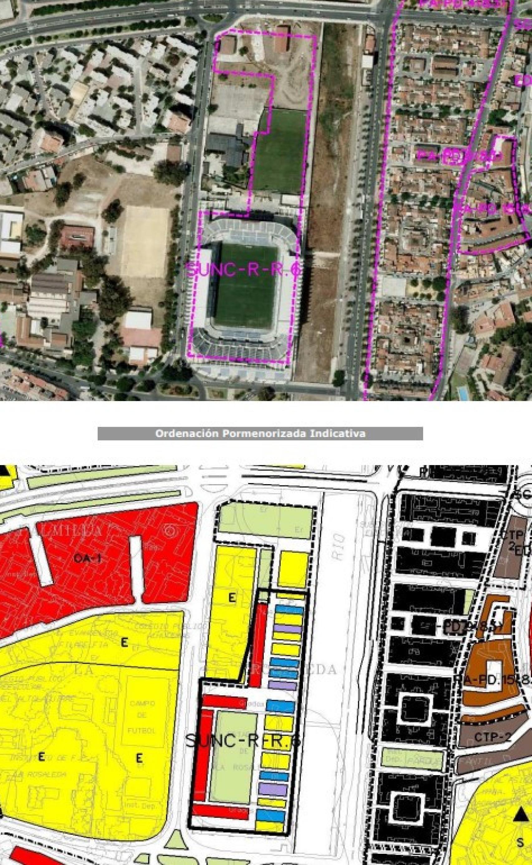 Copia de la ficha urbanística del sector La Rosaleda recogida en el PGOU de Málaga.