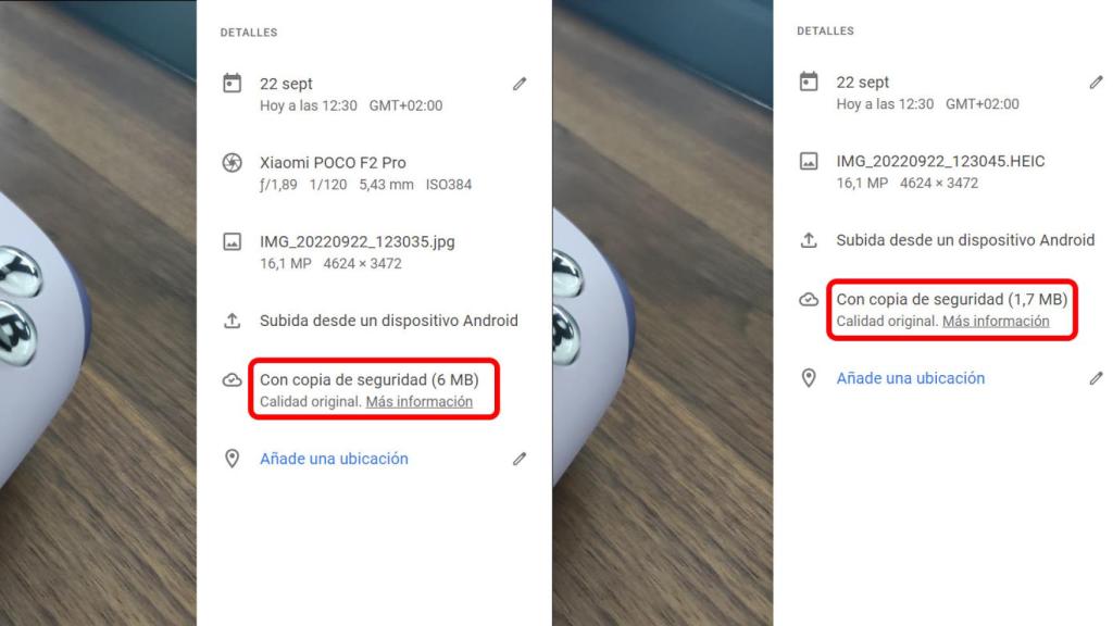 Formato HEIF en Xiaomi