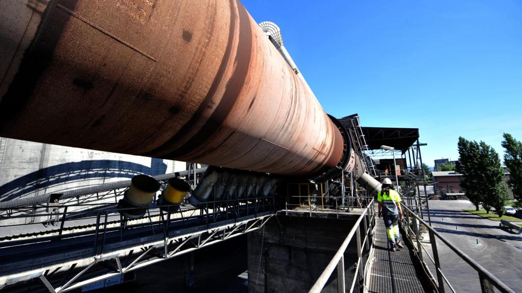 Horno de una fábrica de cementos de Castilla y León