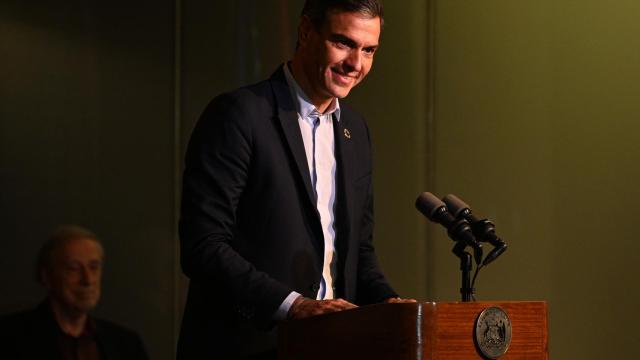 Pedro Sánchez, líder del PSOE y presidente del Gobierno, este jueves en Nueva York.