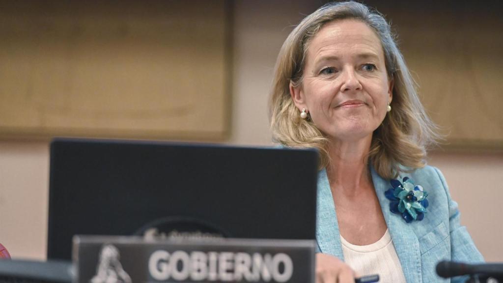Nadia Calviño, vicepresidenta del Gobierno, el jueves en el Congreso de los Diputados.