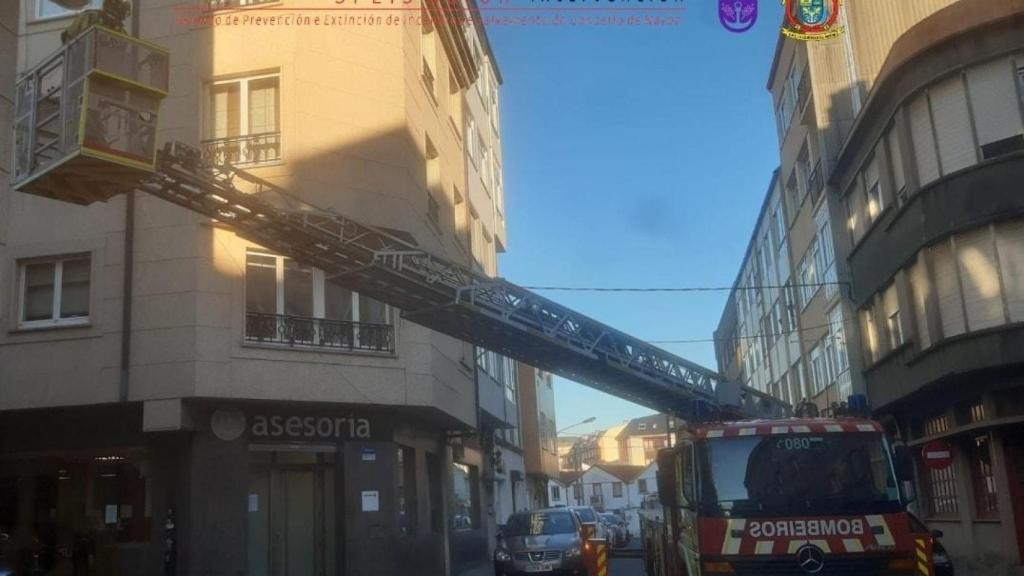 La AEA 2 durante una intervención en A Gándara el pasado mes de febrero