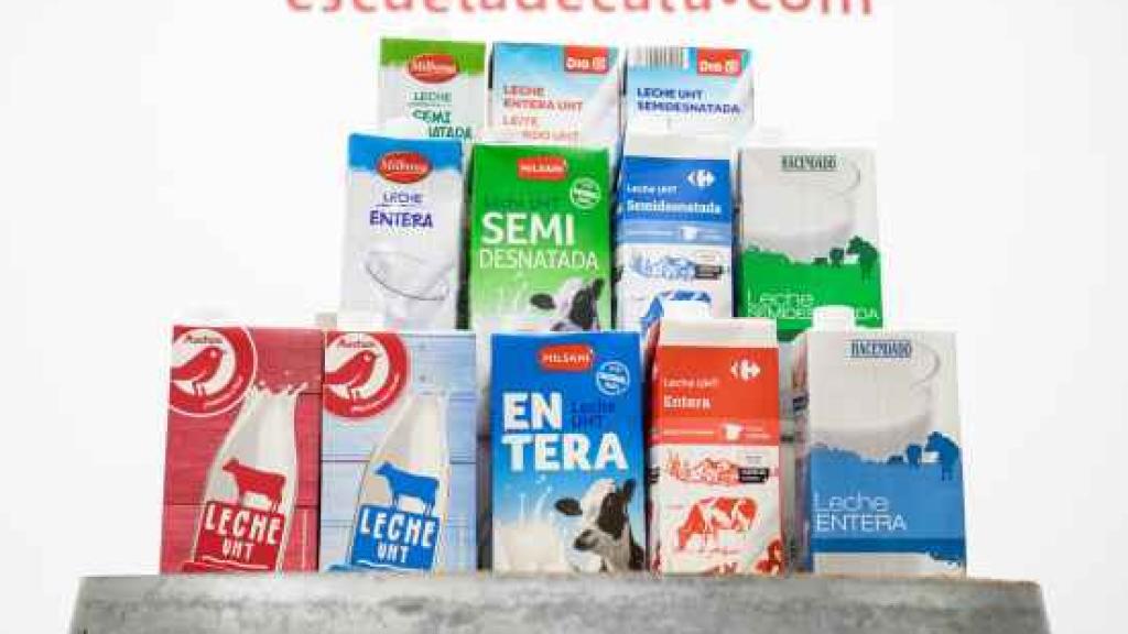 Leches de marca blanca.