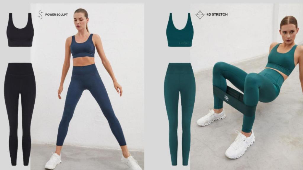 Prendas con las tecnologías '4D stretch' y 'Power sculpt' de la colección.