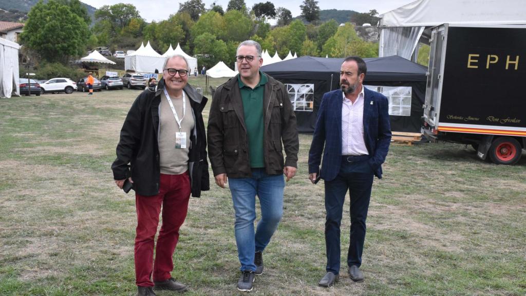(De derecha a izquierda) Cristoph Strieder junto a Jesús María Prada y Lorenzo Jiménez