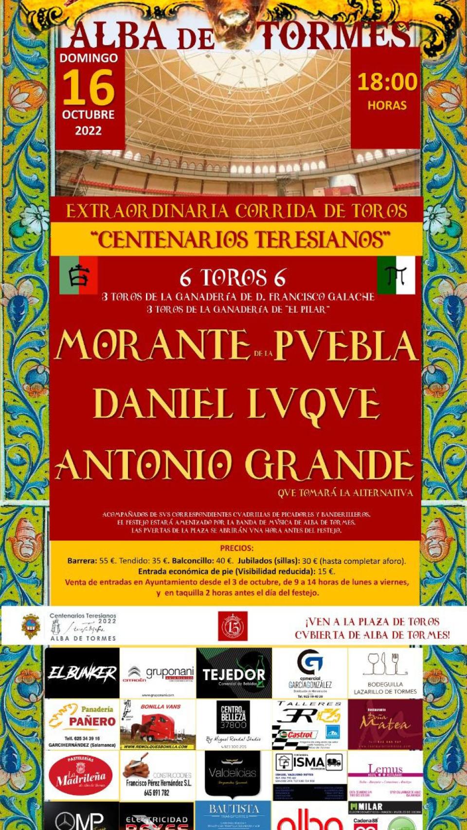 cartel corrida alba de tormes