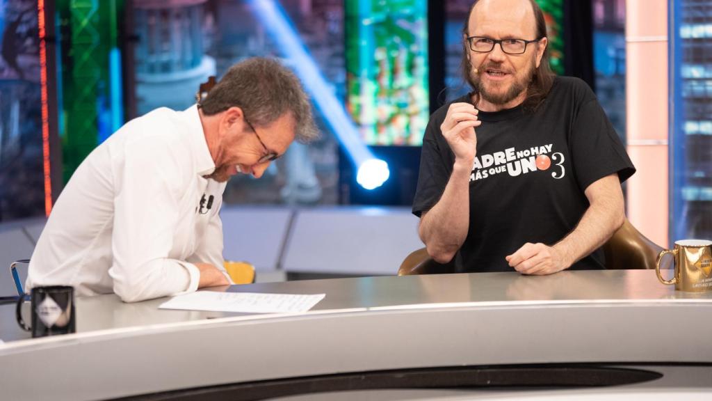 Pablo Motos, con Santiago Segura en El Hormiguero.