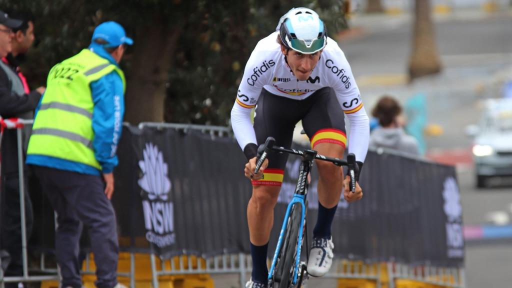 Iván García Cortina con la selección española de ciclismo