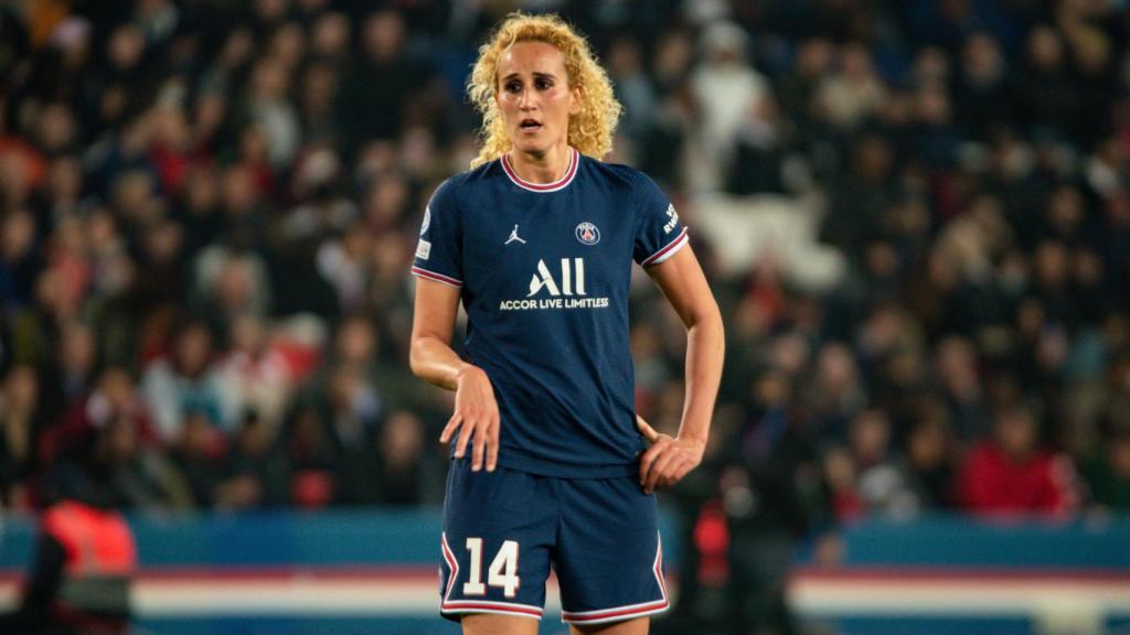 Kheira Hamraoui, durante un partido en la Women's Champions League con el PSG.