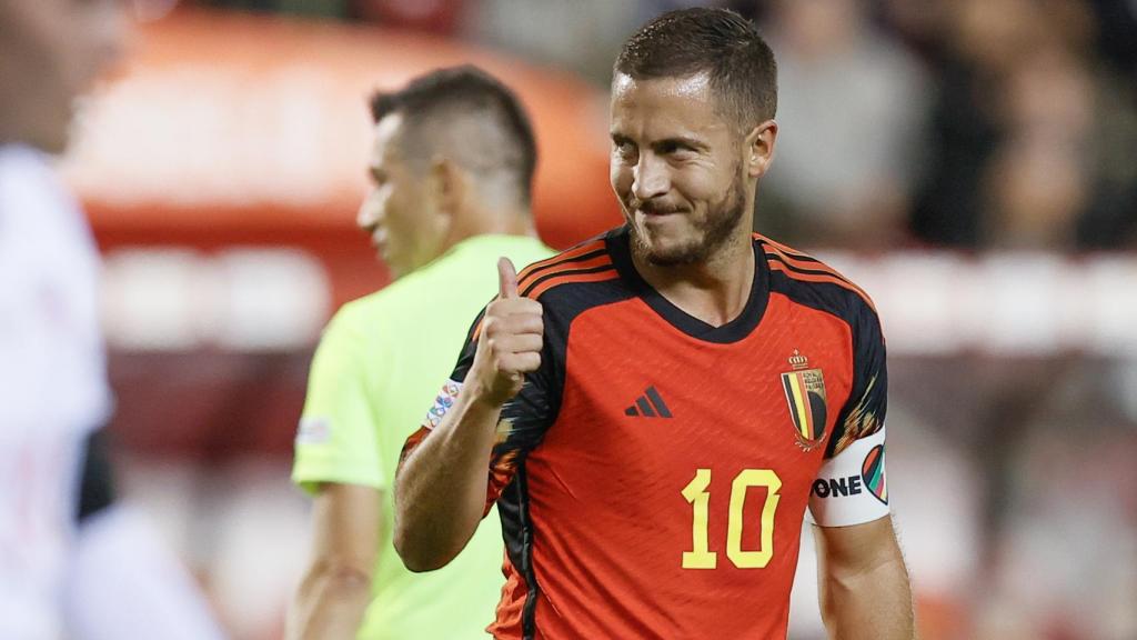 Eden Hazard, con la selección de Bélgica