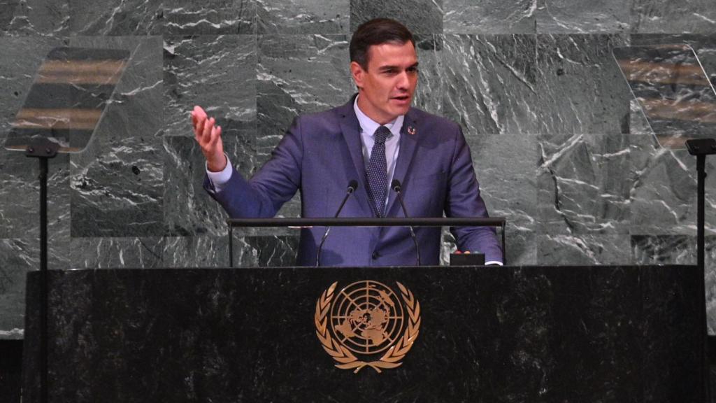 El presidente del Gobierno, Pedro Sánchez, en la Asamblea General de la ONU.