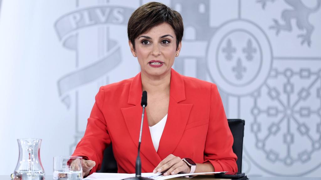 La ministra de Política Territorial y portavoz del Gobierno, Isabel Rodríguez, este martes en Moncloa.