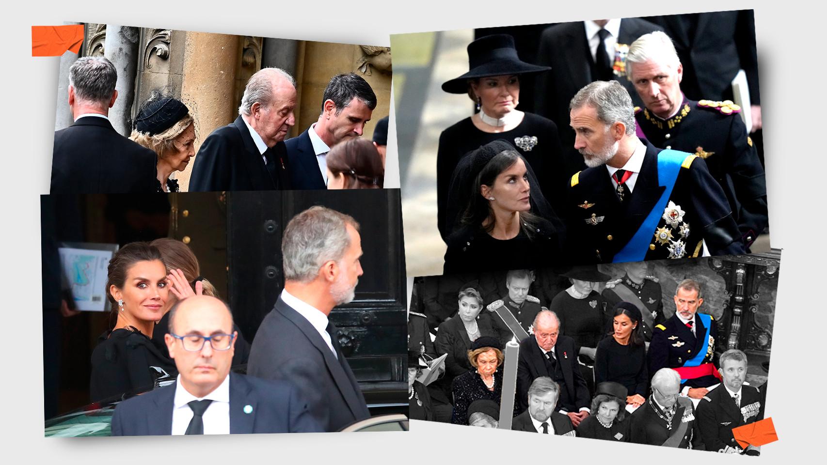 Diferentes instantáneas de las menos de 30 horas que los cuatro reyes pasaron en Londres.