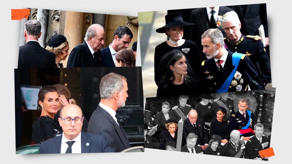 Diferentes instantáneas de las menos de 30 horas que los cuatro reyes pasaron en Londres.