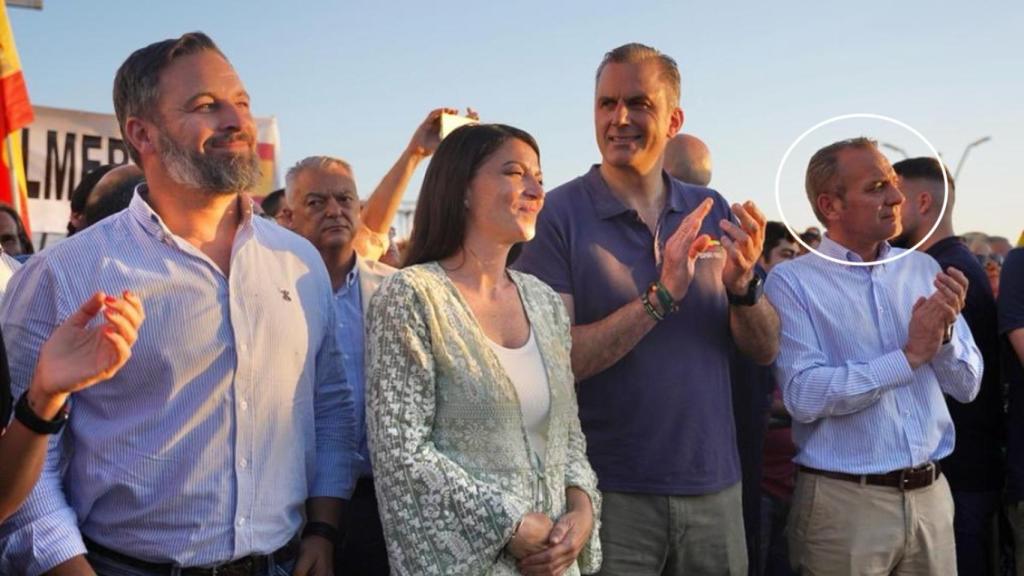 Santiago Abascal, Macarena Olona, Javier Ortega Smith y Tomás Fernández, en mayo de 2022.