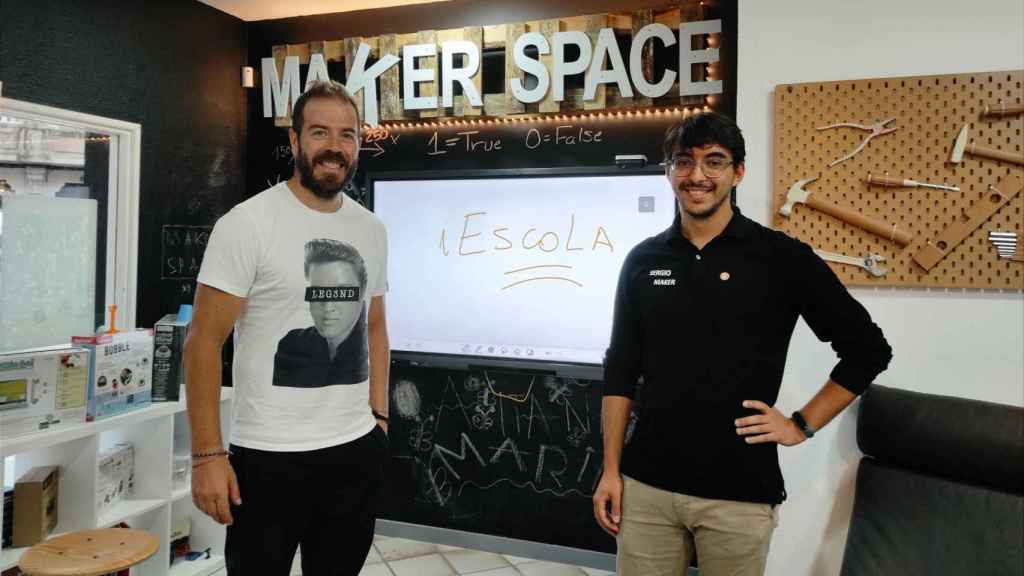 Xurxo Cobelas y Sergio Juncal en el espacio de iEscola.