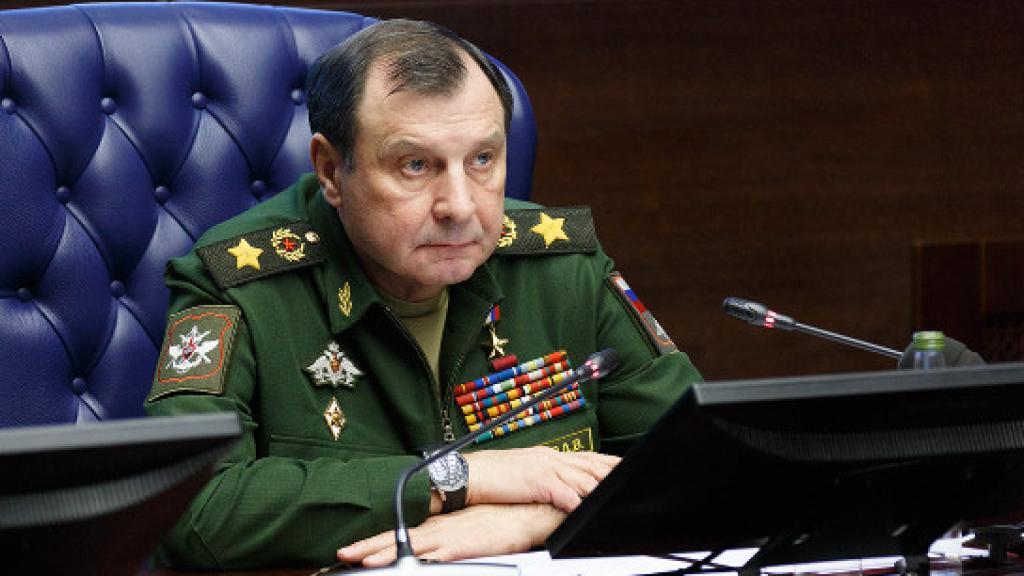 El exviceministro de Defensa ruso para la Logística, Dimitri Bulgakov, durante una conferencia.