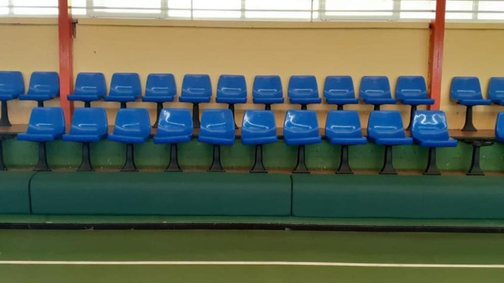 Zona acolchada en el Parque Deportivo Municipal Rosa Colorado